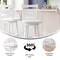 Merrick Lane Therus Commercial Grade Classic Wooden Ladderback Swivel Stool with Solid Wood Seat and Footrest